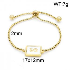 Stainless Steel Gold-plating Bracelet - KB152283-LB