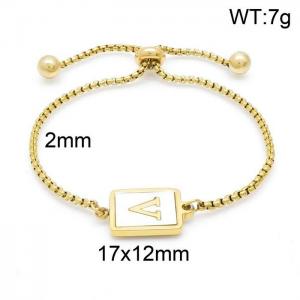 Stainless Steel Gold-plating Bracelet - KB152286-LB
