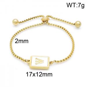 Stainless Steel Gold-plating Bracelet - KB152287-LB