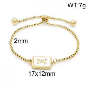 Stainless Steel Gold-plating Bracelet - KB152288-LB