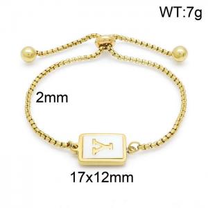 Stainless Steel Gold-plating Bracelet - KB152289-LB