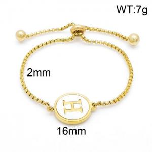 Stainless Steel Gold-plating Bracelet - KB152298-LB