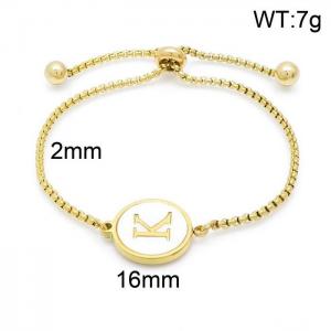 Stainless Steel Gold-plating Bracelet - KB152301-LB