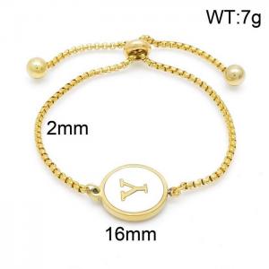 Stainless Steel Gold-plating Bracelet - KB152315-LB