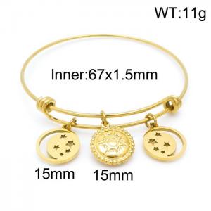 Stainless Steel Gold-plating Bangle - KB152394-Z