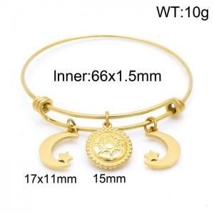 Stainless Steel Gold-plating Bangle - KB152396-Z
