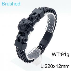 Stainless Steel Black-plating Bracelet - KB152425-KFC