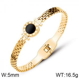 Stainless Steel Gold-plating Bangle - KB152431-WGML