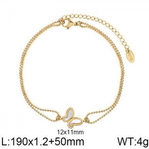 Stainless Steel Gold-plating Bracelet - KB152433-WGML