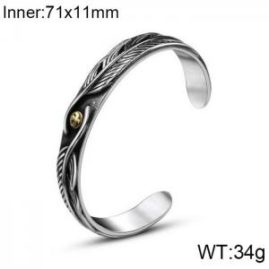 Stainless Steel Gold-plating Bangle - KB152452-WGSJ