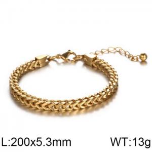 Stainless Steel Gold-plating Bracelet - KB152457-WGSJ