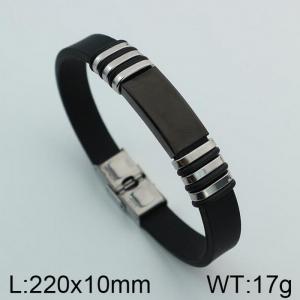 Stainless Steel Rubber Bracelet - KB152482-WGDL