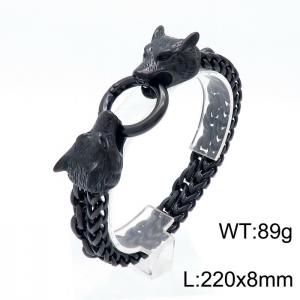 Stainless Steel Black-plating Bracelet - KB152516-KFC