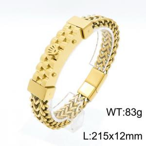 Stainless Steel Gold-plating Bracelet - KB152581-KFC