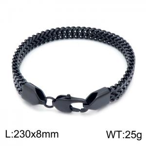 Stainless Steel Black-plating Bracelet - KB152587-KFC