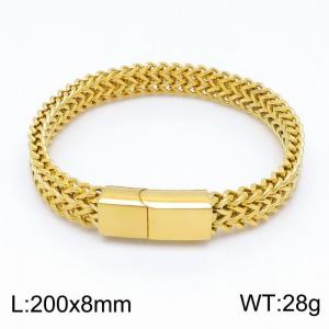 Stainless Steel Gold-plating Bracelet - KB152626-ZY