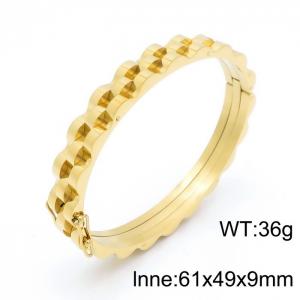 Stainless Steel Gold-plating Bangle - KB152646-KFC