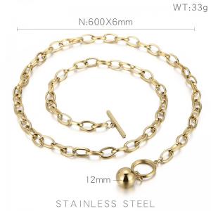 Stainless Steel Necklace - KB152689-WGML
