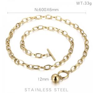 Stainless Steel Necklace - KB152689-WGML