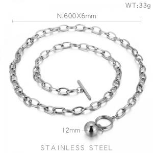 Stainless Steel Necklace - KB152690-WGML