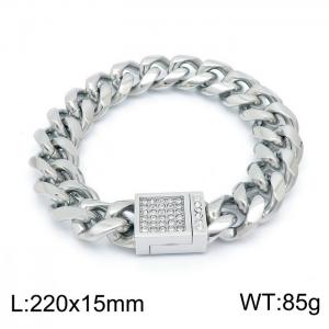 Stainless Steel Stone Bracelet - KB152703-KFC