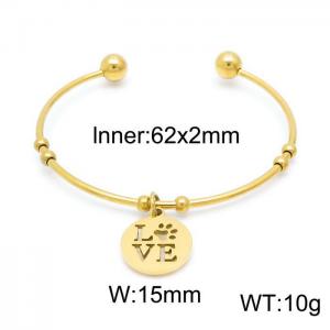 Stainless Steel Gold-plating Bangle - KB152721-Z