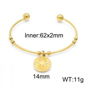 Stainless Steel Gold-plating Bangle - KB152729-Z