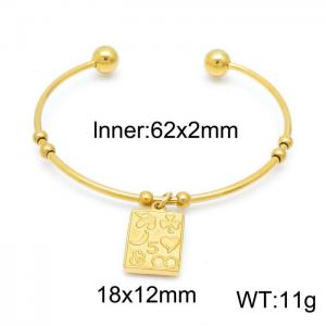 Stainless Steel Gold-plating Bangle - KB152735-Z