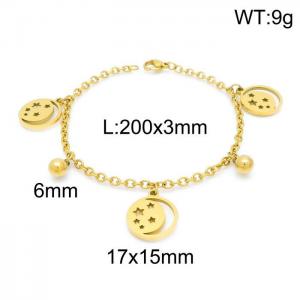 Stainless Steel Gold-plating Bracelet - KB152741-Z