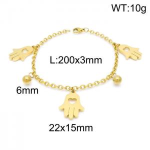 Stainless Steel Gold-plating Bracelet - KB152743-Z