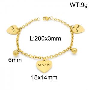 Stainless Steel Gold-plating Bracelet - KB152745-Z