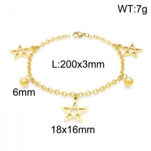 Stainless Steel Gold-plating Bracelet - KB152749-Z