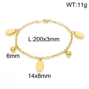 Stainless Steel Gold-plating Bracelet - KB152751-Z