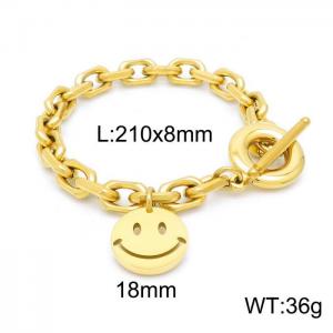Stainless Steel Gold-plating Bracelet - KB152753-Z