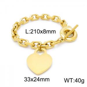 Stainless Steel Gold-plating Bracelet - KB152755-Z
