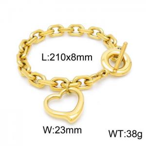 Stainless Steel Gold-plating Bracelet - KB152757-Z