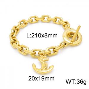 Stainless Steel Gold-plating Bracelet - KB152761-Z