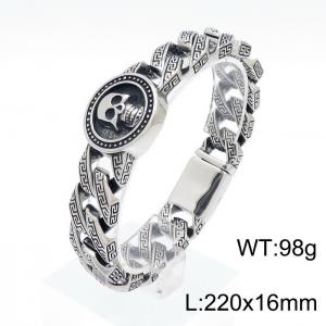 Stainless Skull Bracelet - KB152808-BDJX