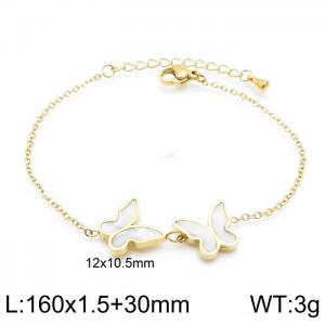 Stainless Steel Gold-plating Bracelet - KB153034-HM