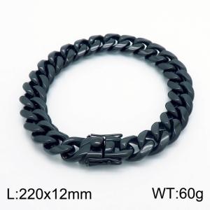 Stainless Steel Black-plating Bracelet - KB153143-KFC