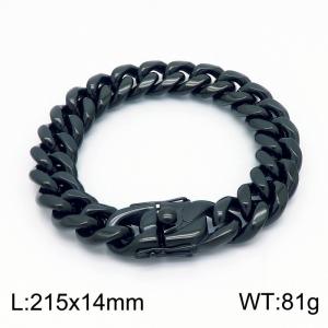 Stainless Steel Black-plating Bracelet - KB153146-KFC