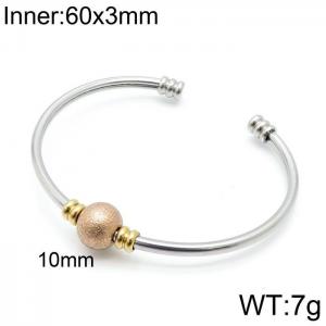 Stainless Steel Gold-plating Bangle - KB153298-XY
