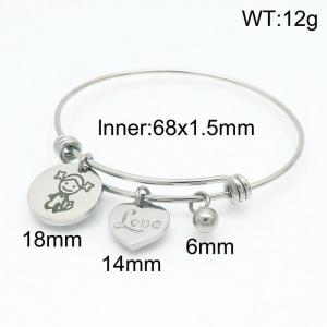 Stainless Steel Bangle - KB153318-Z