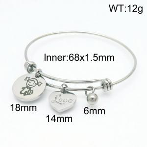Stainless Steel Bangle - KB153318-Z