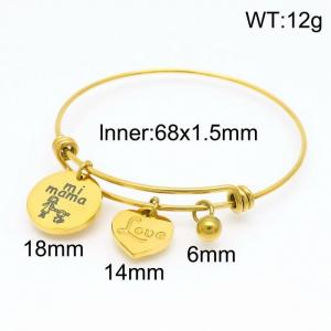 Stainless Steel Gold-plating Bangle - KB153320-Z