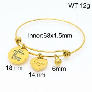 Stainless Steel Gold-plating Bangle - KB153324-Z