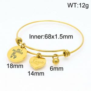 Stainless Steel Gold-plating Bangle - KB153326-Z