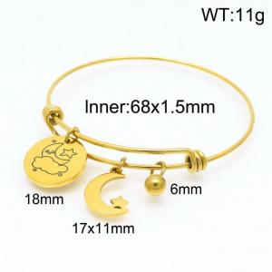 Stainless Steel Gold-plating Bangle - KB153330-Z