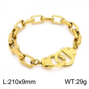 Stainless Steel Gold-plating Bracelet - KB153350-Z