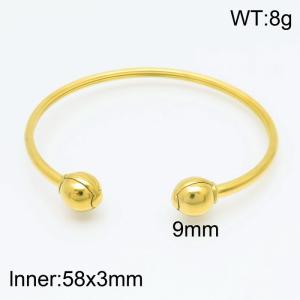 Stainless Steel Gold-plating Bangle - KB153688-KFC